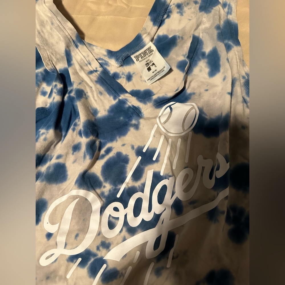 Blue and White VS Pink Dodgers Tank Top